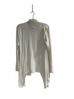 Belldini Cream Open Front Ribbed Cardigan Sweater Medium
